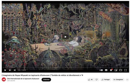 Les œuvres d'Hayao Miyazaki en tapisserie d'Aubusson à voir avant la fin de  l'année !