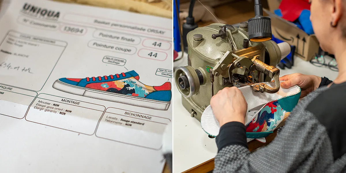 Un modèle de basket Uniqua et sa fabrication à la machine à coudre