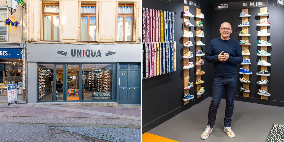La boutique Uniqua à Limoges et Julien Jourdanne, créateur de la marque Uniqua